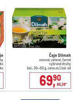 Makro Čaje dilmah nabídka