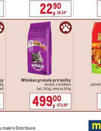 Makro Whiskas granule pro kočky nabídka