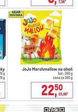 Makro Jojo marshmallow na oheň nabídka