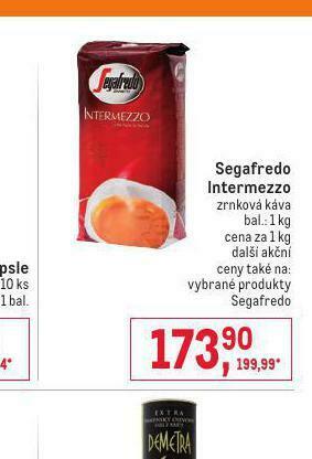 Makro Segafredo intermezzo zrnková káva nabídka