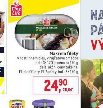 Makro Makrela filety nabídka