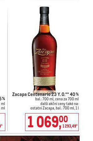 Makro Zacapa centenaria 23 anos 40% nabídka