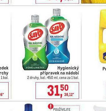 Makro Savo hygienický přípravek na nádobí nabídka