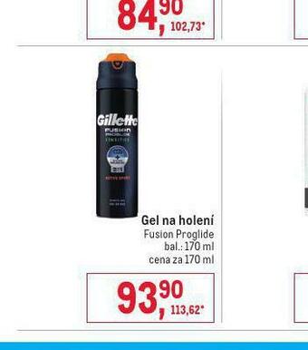 Makro Gillette gel na holení nabídka