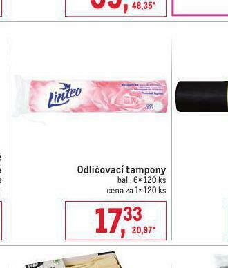 Makro Linteo odličovací tampony nabídka