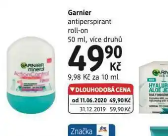 dm drogerie Garnier antiperpirant nabídka