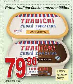 Hruška Prima tradiční česká zmrzlina 900ml nabídka