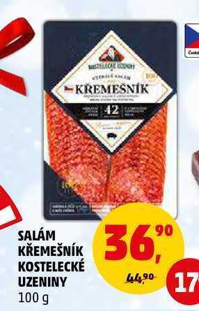 Salám křemešník kostelecké uzeniny, 100 g