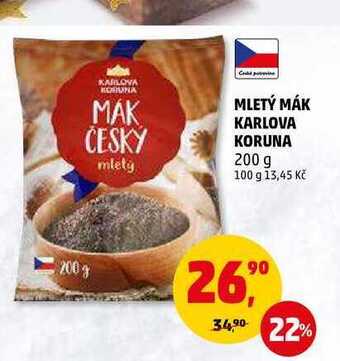 Penny Market Mletý mák karlova koruna, 200 g nabídka