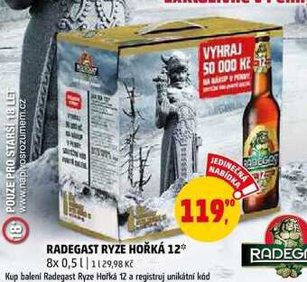 Penny Market Radegast ryze hořká 12, 8x 0,5 l nabídka