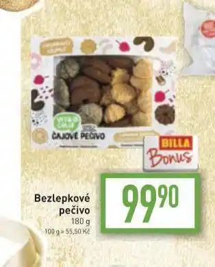 Billa Bezlepkové pečivo nabídka