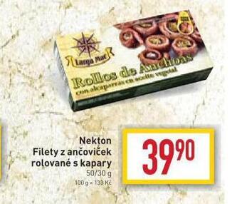 Billa Nekton filety z ančoviček nabídka
