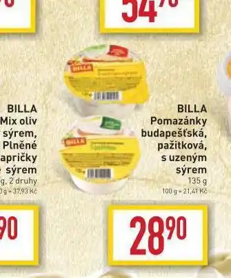 Billa Budapešťská pomazánka nabídka