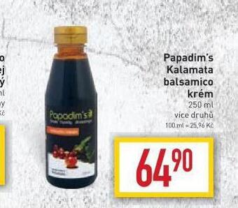 Billa Papadim's kalamata balsamico krém nabídka