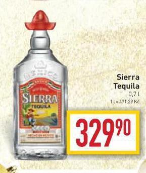 Billa Sierra tequila nabídka