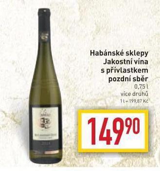 Billa Habánské sklepy nabídka