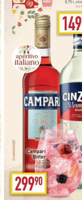 Billa Campari bitter nabídka