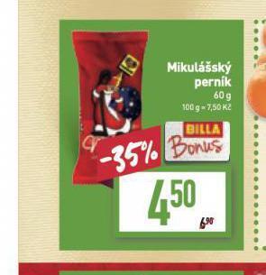 Billa Mikulášský perník nabídka