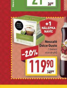 Billa Kávové kapsle dolce gusto nabídka
