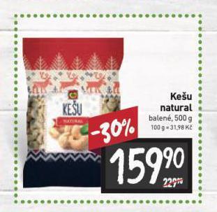 Billa Kešu natural nabídka