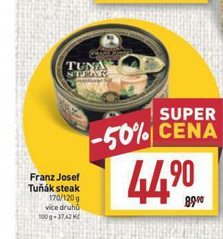 Billa Franz josef tuňák steak nabídka