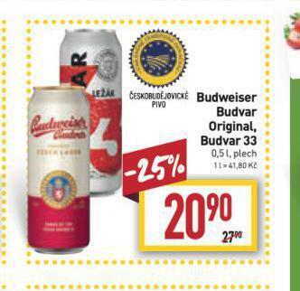 Billa Pivo budweiser budvar nabídka