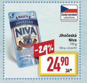 Billa Niva sýr nabídka