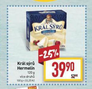 Billa Král sýrů hermelín nabídka