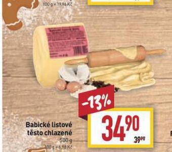 Billa Babické listové těsto nabídka