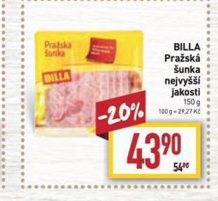 Billa Pražská šunka nabídka