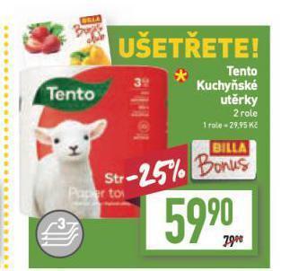 Billa Tento kuchyňské utěrky nabídka
