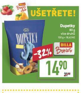 Billa Dupetky nabídka