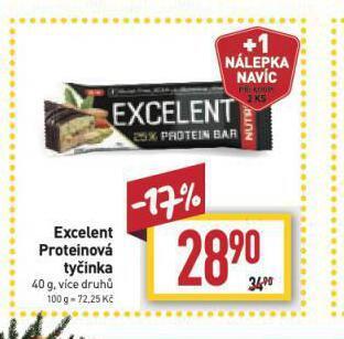 Billa Excelent proteinová tyčinka nabídka