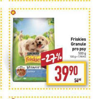 Billa Friskies granule pro psy nabídka