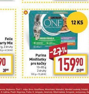 Billa Purina one minifiletky pro kočky nabídka