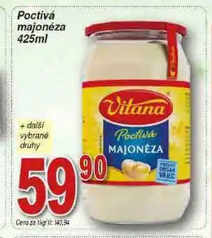 Hruška Vitana poctivá majonéza 425ml nabídka