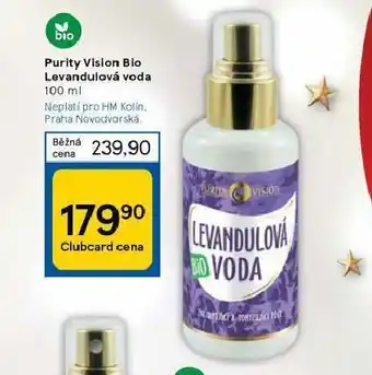 Tesco Purity vision bio levandulová voda nabídka