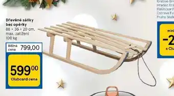 Tesco Dřevěné sáňky bez opěry nabídka