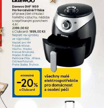 Tesco Horkovzdušná fritéza daewoo nabídka
