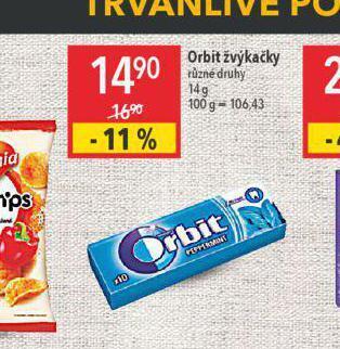 Globus Orbit žvýkačky nabídka