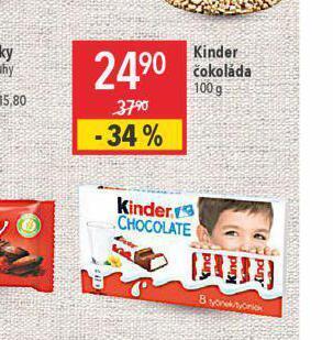 Globus Kinder čokoláda nabídka