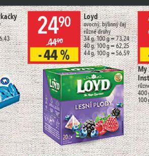 Globus Loyd čaj nabídka