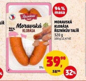 Penny Market Moravská klobása nabídka
