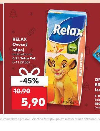 Kaufland Relax ovocný nápoj nabídka