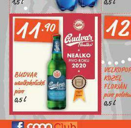 Terno Pivo budvar nealko nabídka