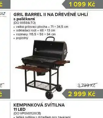 Auto Kelly Gril barell ii na dřevěné uhlí nabídka