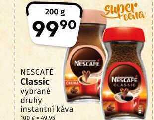 Coop Nescafé instantní káva 200g, vybrané druhy nabídka