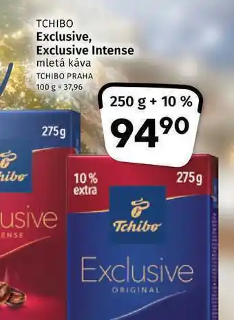 Coop Tchibo exclusive intense pražená mletá káva 250g+10% nabídka