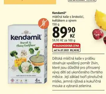 Kendamil kaše s brokolicí, kvetákem a sýrem