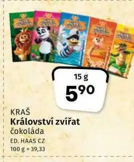 Coop Kraš království zvířat čokoláda 15g nabídka